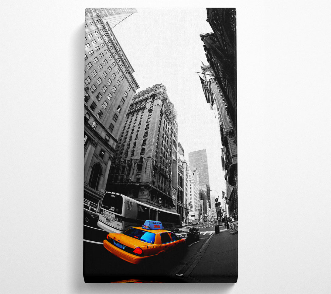  A Canvas Print of Nyc Yellow Cab On 5Th Avenue Canvas Wall Art