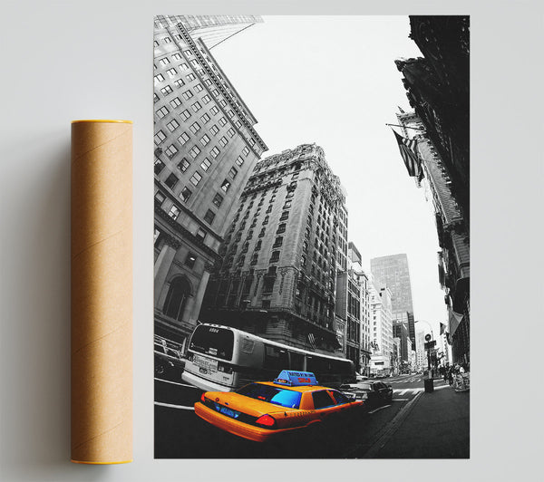 Nyc Yellow Cab On 5Th Avenue Giclee Print
