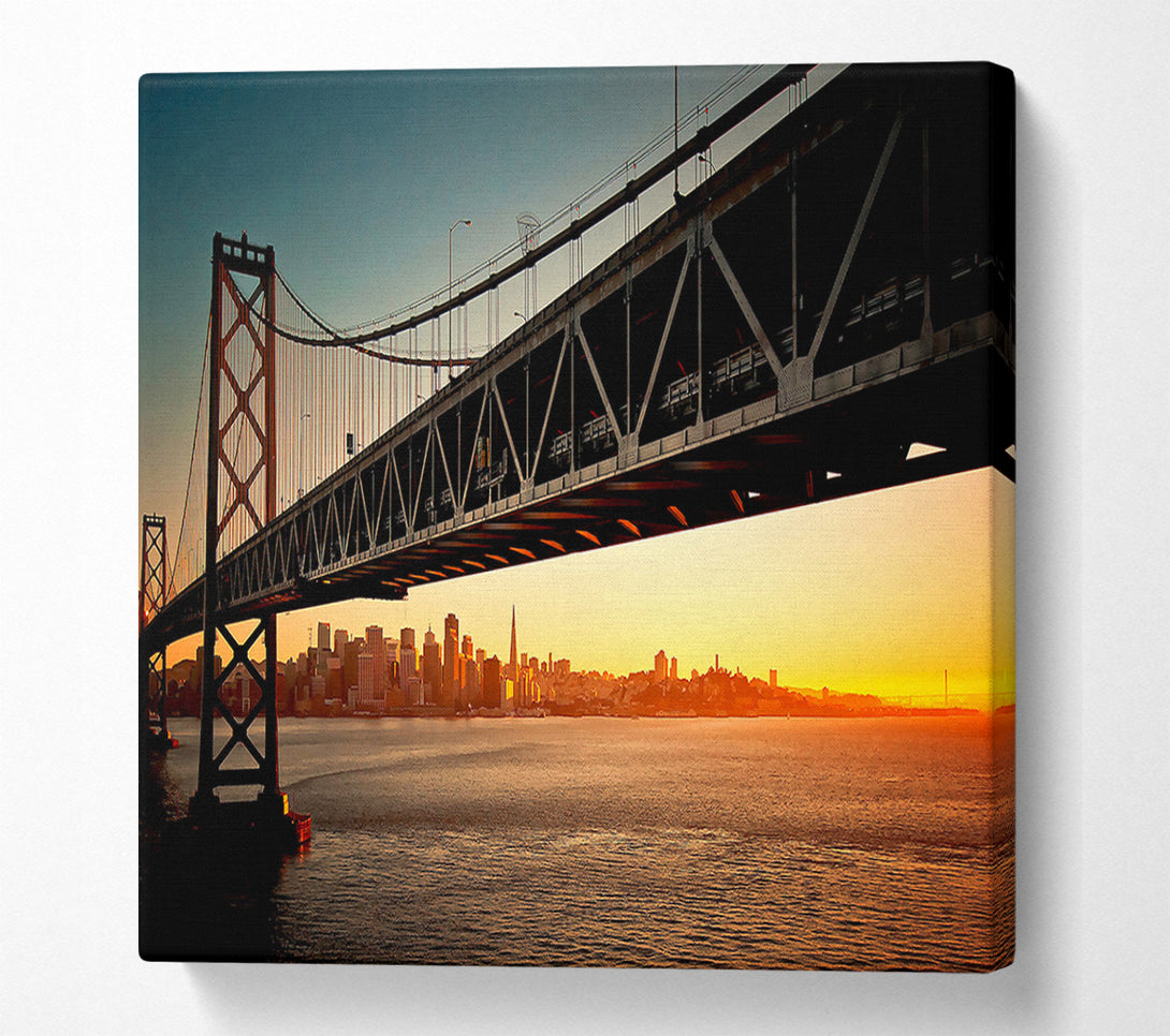  A Canvas Print of Oakland Bay Bridge San Francisco Canvas Wall Art