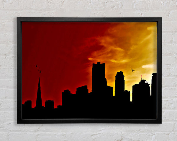 Orange City Sky Framed Print