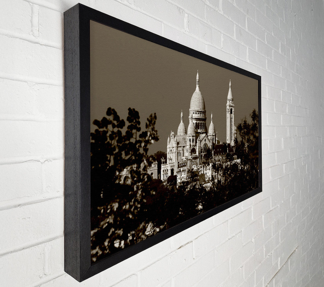  A Canvas Print of Paris Sepia Canvas Wall Art