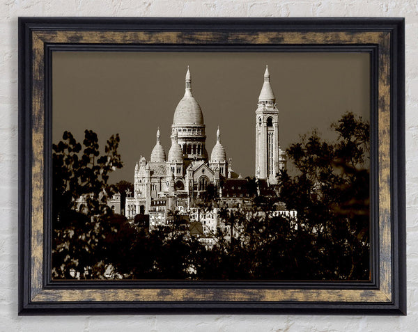 Paris Sepia Framed Print