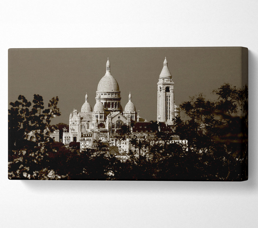  A Canvas Print of Paris Sepia Canvas Wall Art