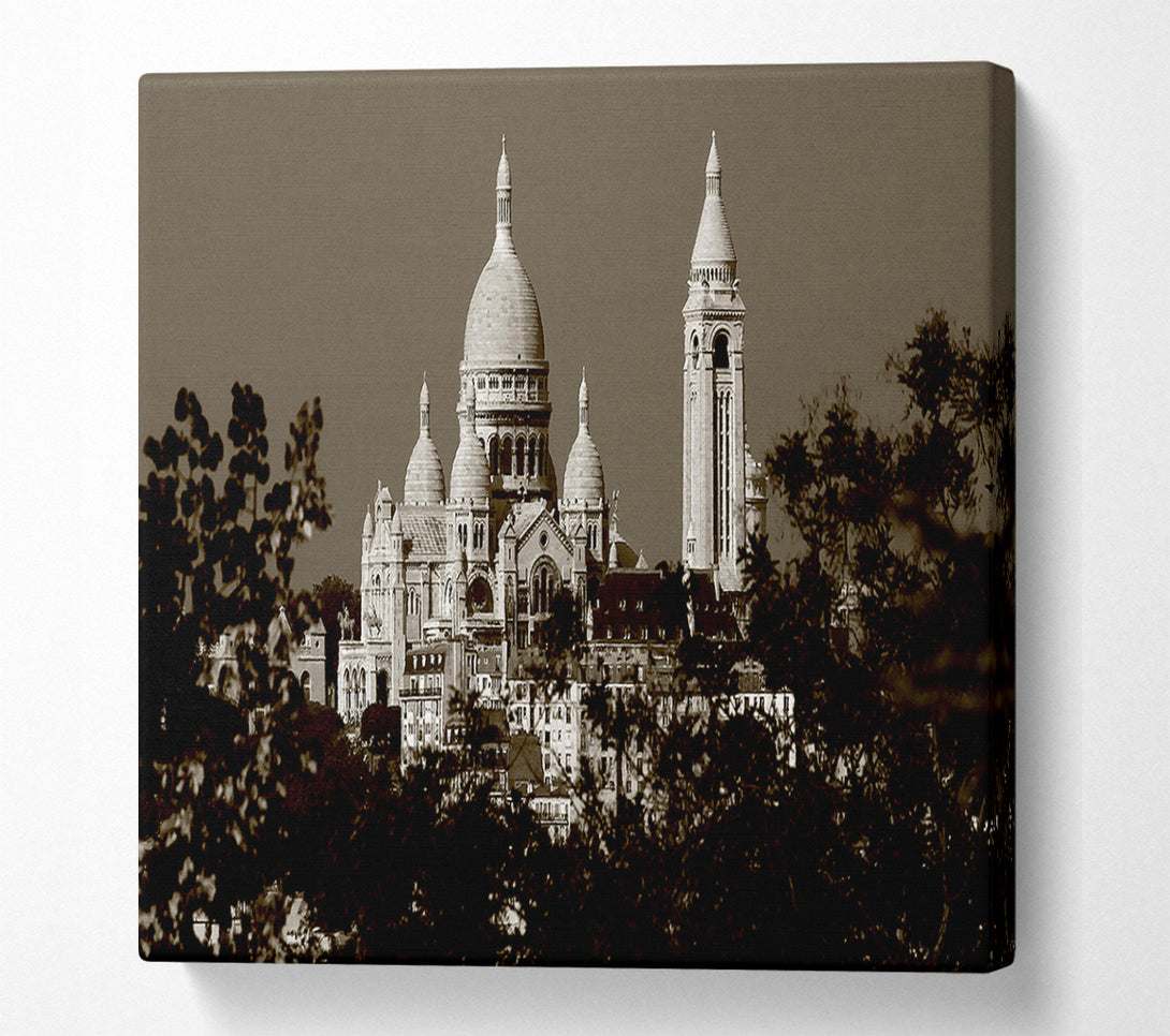  A Canvas Print of Paris Sepia Canvas Wall Art