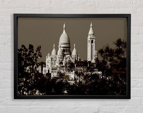 Paris Sepia Framed Print