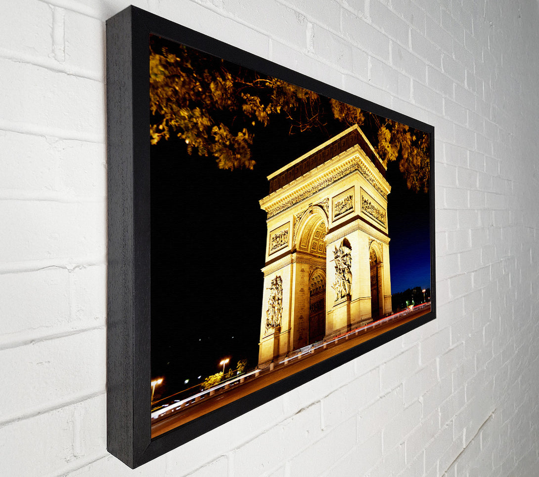  A Canvas Print of Paris Arc De Triomphe Night Glow Canvas Art