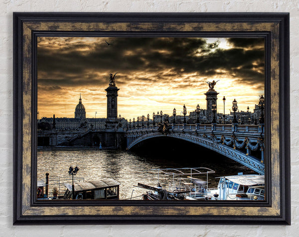 Paris Bridge Framed Print