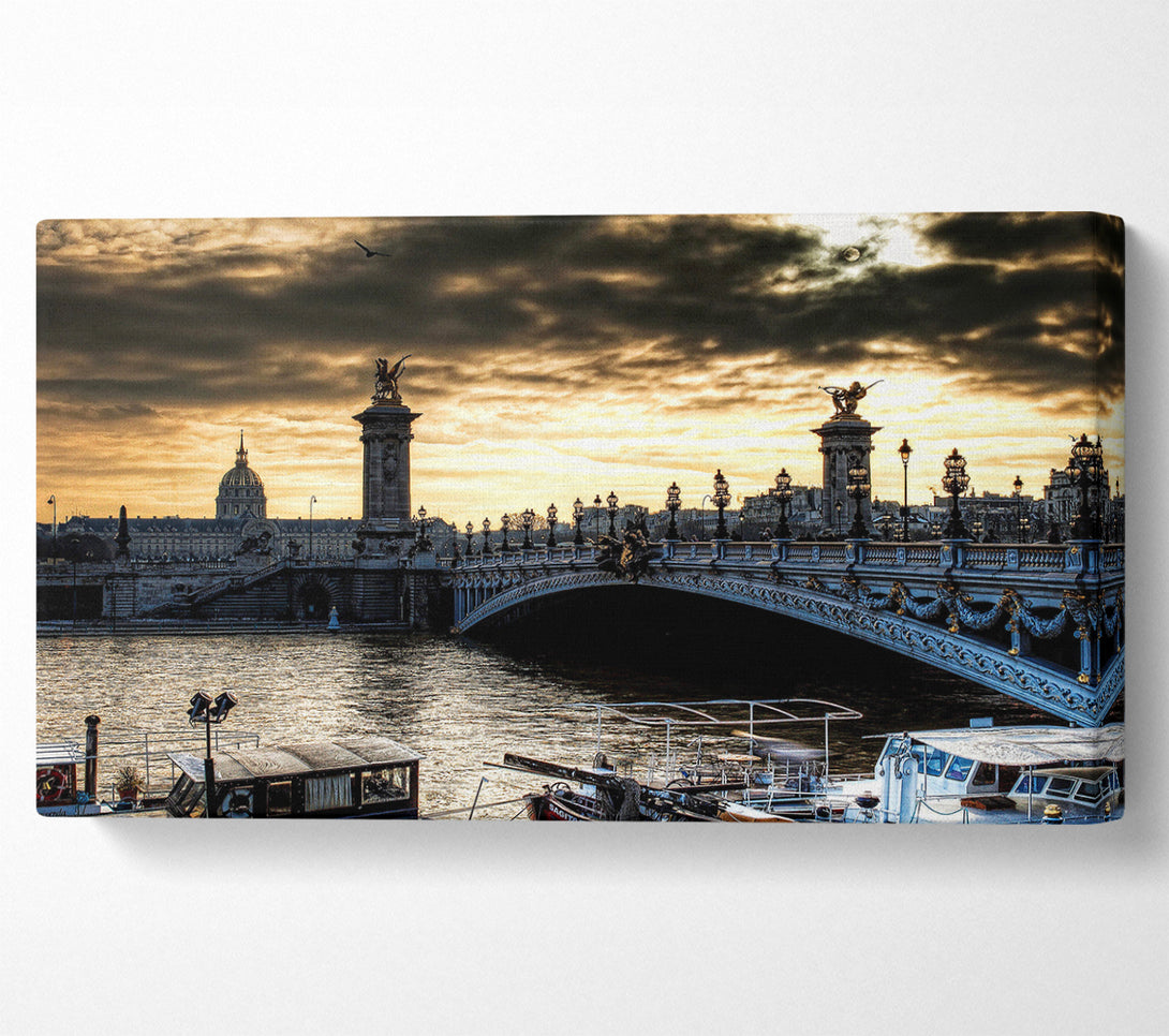  A Canvas Print of Paris Bridge Canvas Print