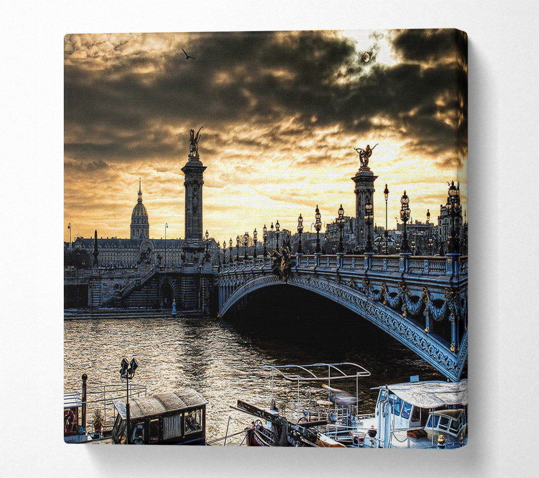  A Canvas Print of Paris Bridge Canvas Print