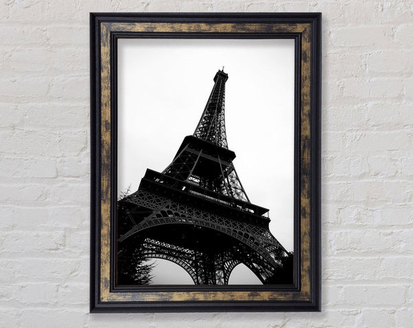 Paris Eiffel Tower B n W Framed Print