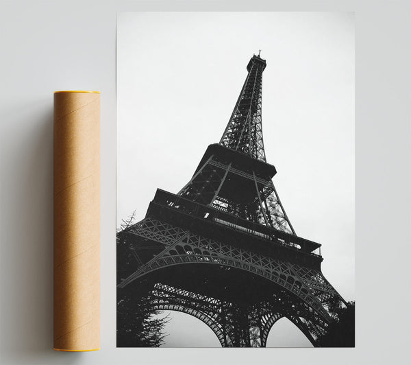 Paris Eiffel Tower B N W Poster