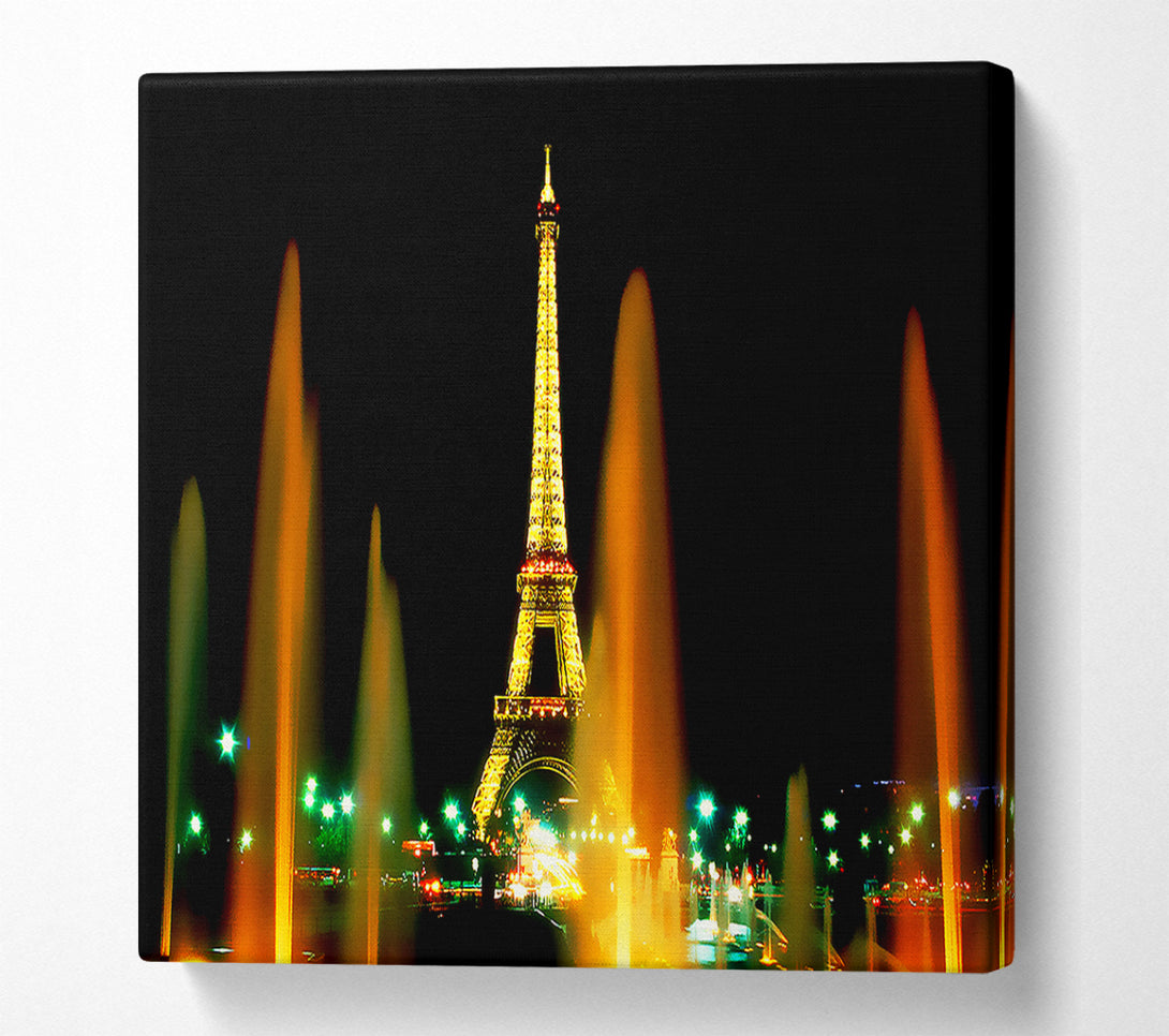  A Canvas Print of Paris Eiffel Tower Falls Canvas Print
