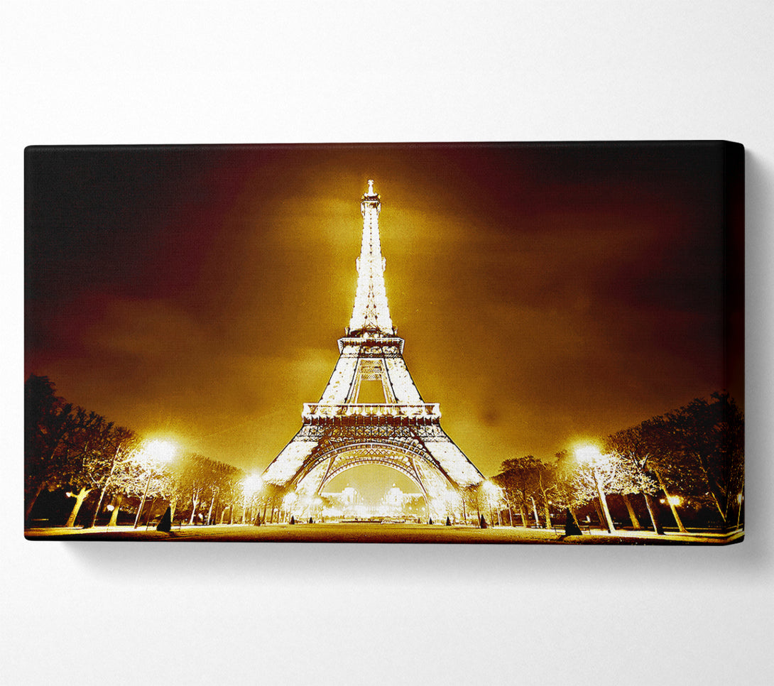  A Canvas Print of Paris Eiffel Tower Retro Canvas Print