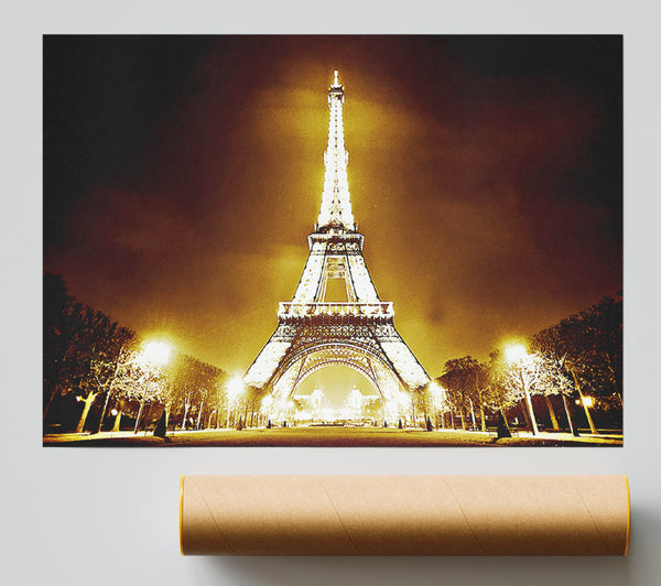 Paris Eiffel Tower Retro Poster