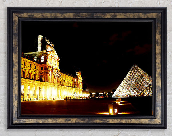 Paris Louvre Lights Framed Print
