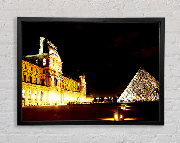 Paris Louvre Lights Framed Print