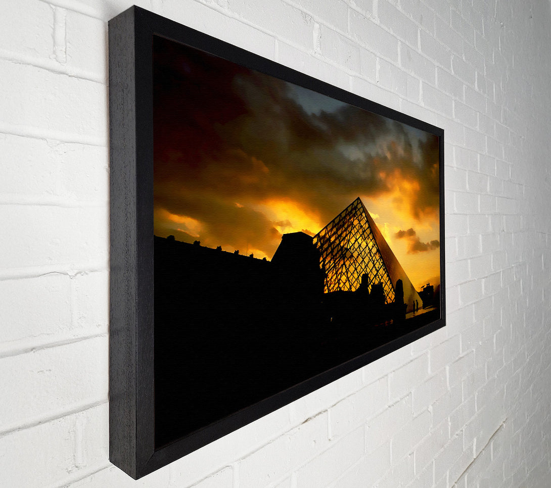  A Canvas Print of Paris Louvre Pyramid At First Light Canvas Wall Art