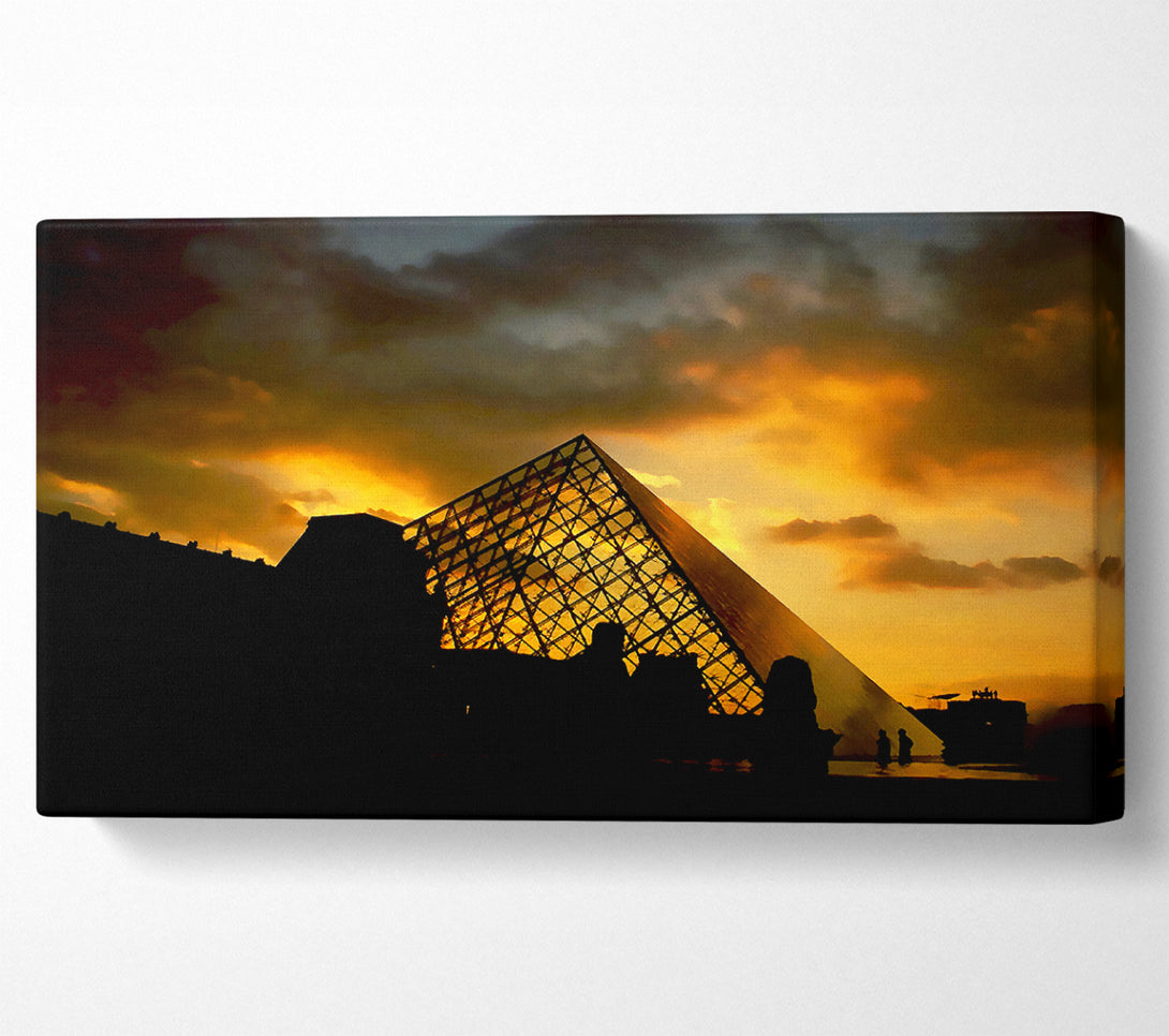  A Canvas Print of Paris Louvre Pyramid At First Light Canvas Wall Art