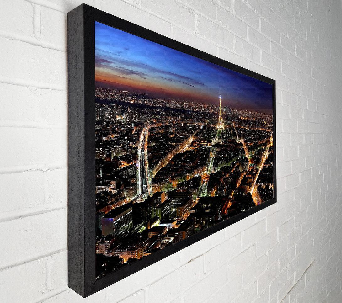  A Canvas Print of Paris Panoramic View Canvas Wall Art