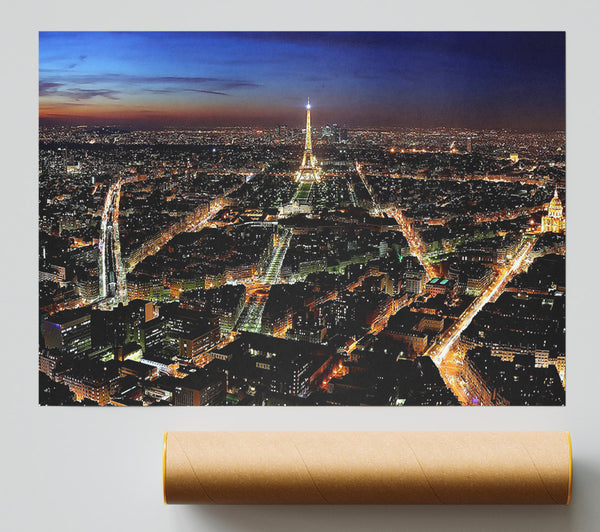 Paris Panoramic View Giclee Print
