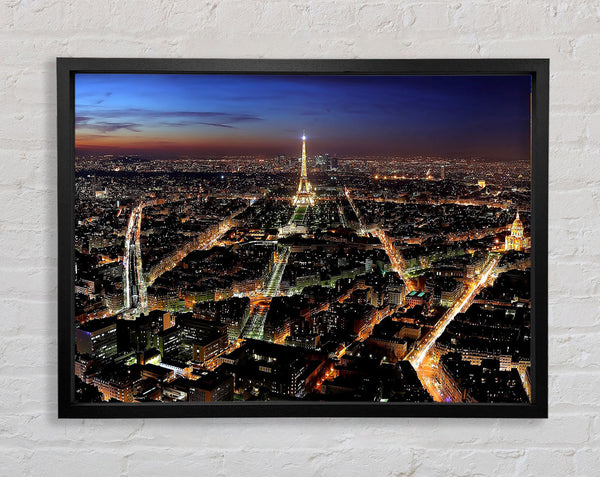 Paris Panoramic View Framed Print