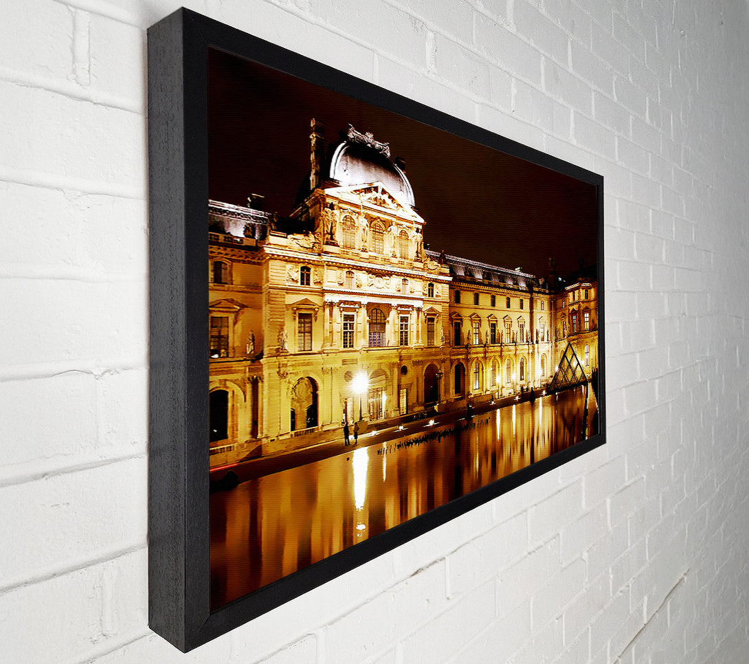  A Canvas Print of Paris The Louvre Lights At Night Canvas Art