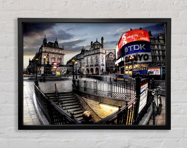Piccadilly Circus London At Winter Framed Print
