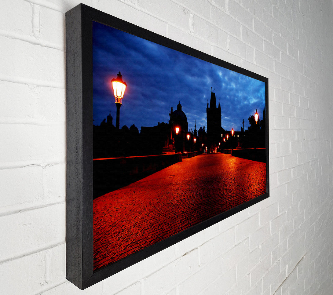  A Canvas Print of Prague Night Lights Canvas Wall Art