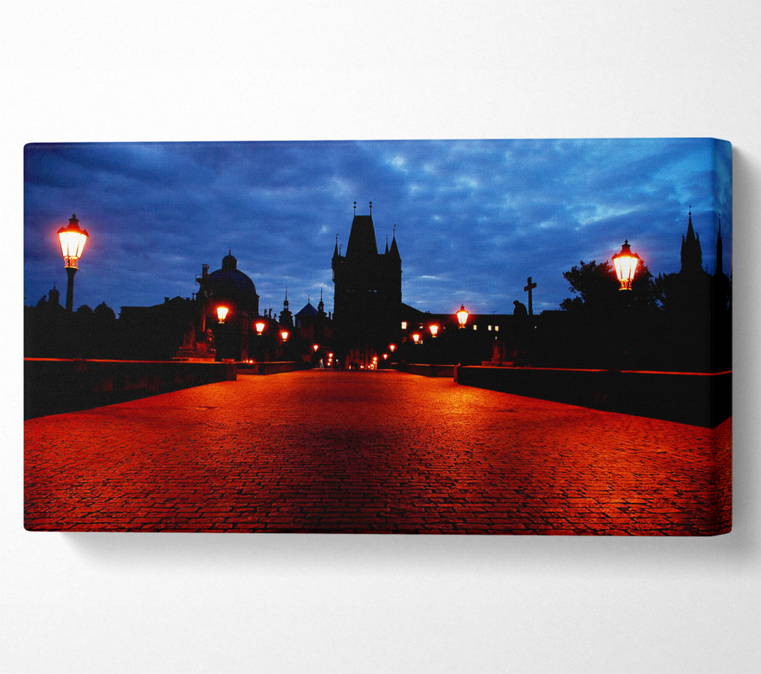  A Canvas Print of Prague Night Lights Canvas Wall Art