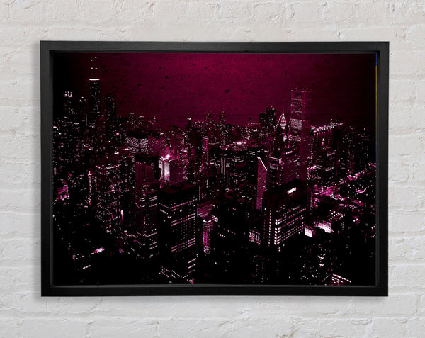 Purple City Framed Print