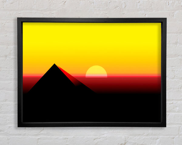 Pyramid Sunset Framed Print