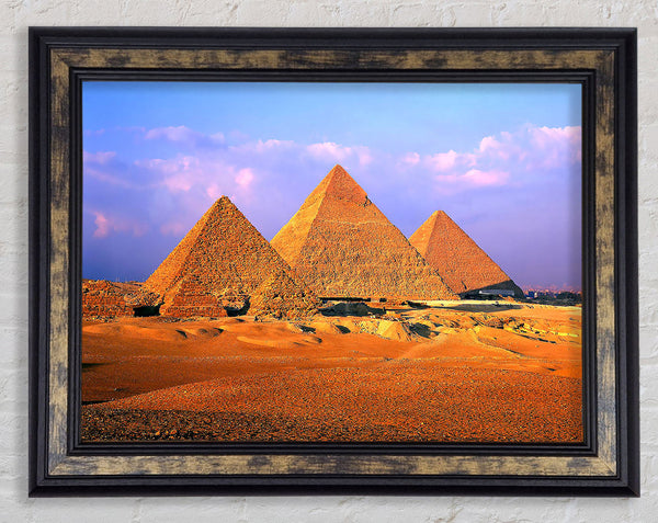 Pyramids Of Giza Egypt Framed Print