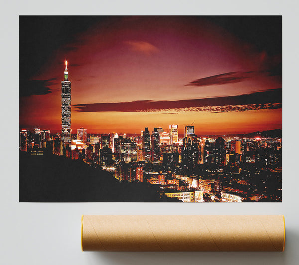 Radio Tower Beacon City Print