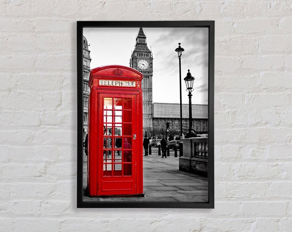 Red Phone Box Big Ben London Framed Print