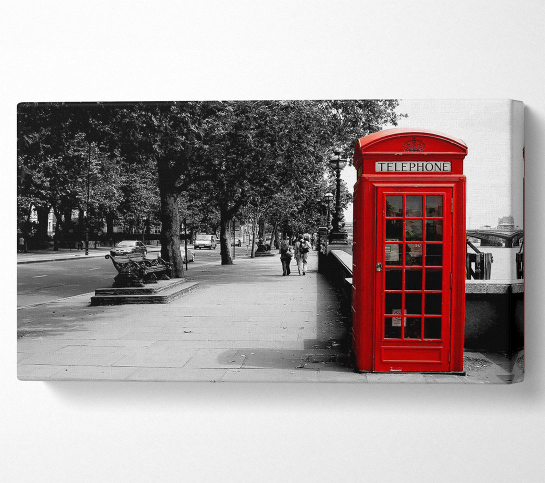  A Canvas Print of Red Phone Box London Canvas Art