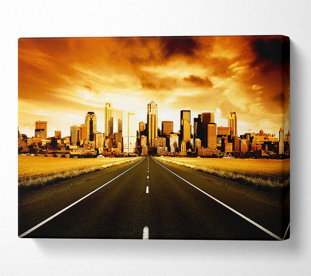  A Canvas Print of Road To The Golden City Canvas Art
