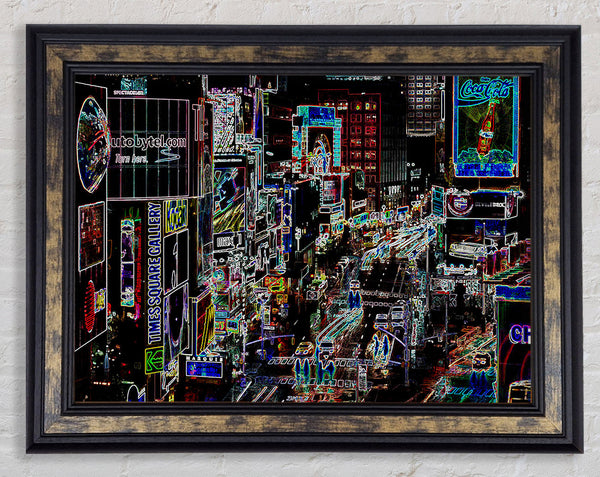 Rush Hour Psychedelic Framed Print