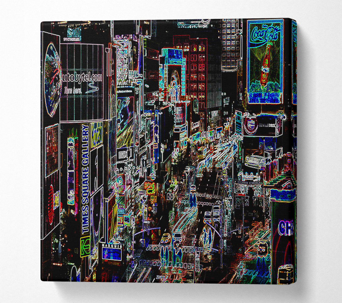  A Canvas Print of Rush Hour Psychedelic Canvas Print