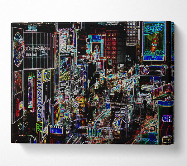  A Canvas Print of Rush Hour Psychedelic Canvas Print
