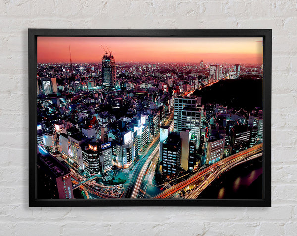 Rush Hour Through The City Framed Print