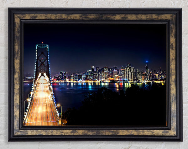 San Francisco At Night Framed Print