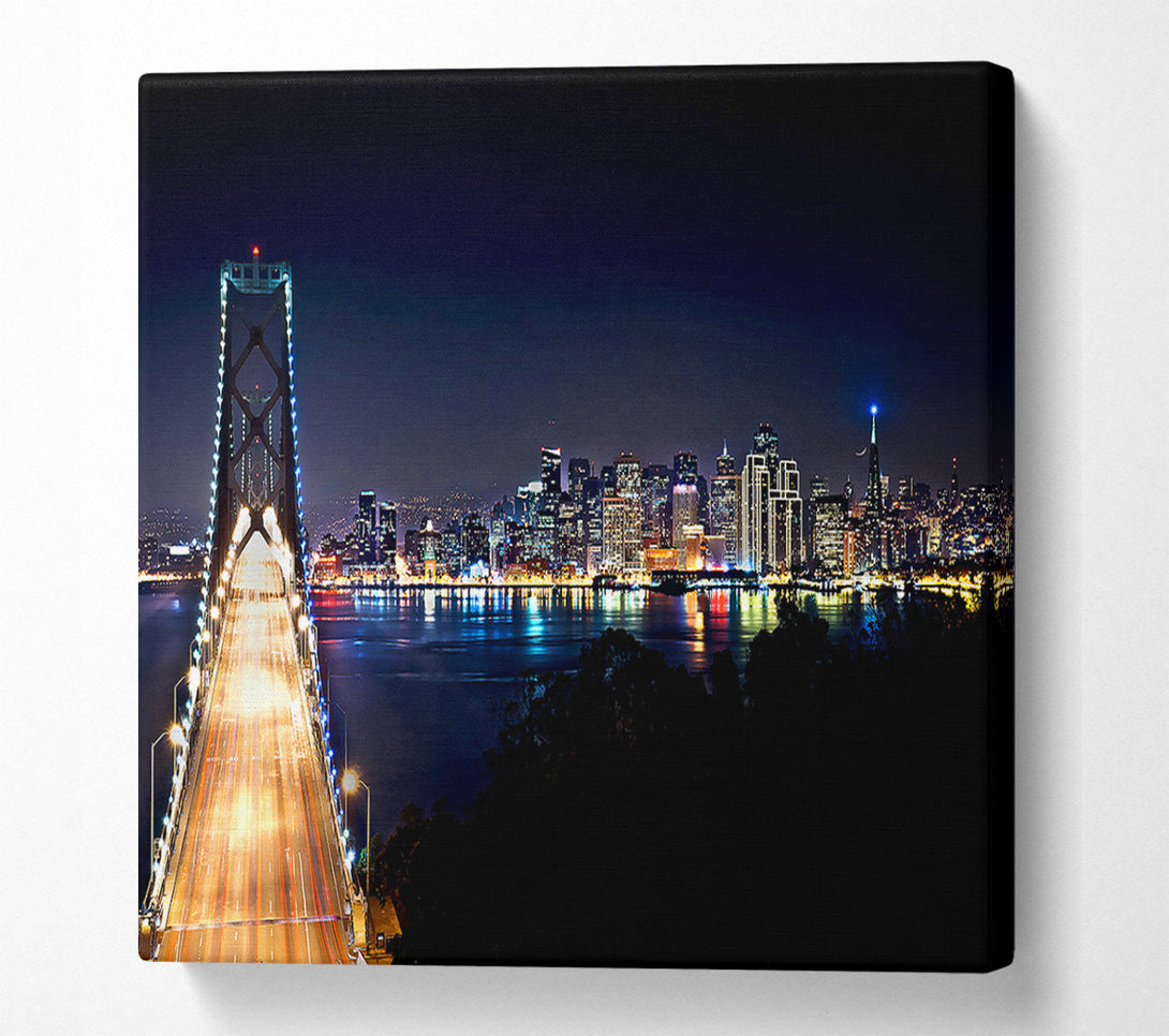  A Canvas Print of San Francisco At Night Canvas Art