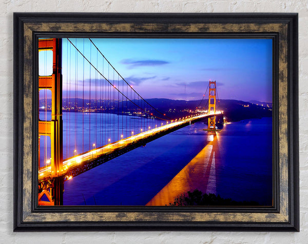 San Francisco Bridge Afar Framed Print