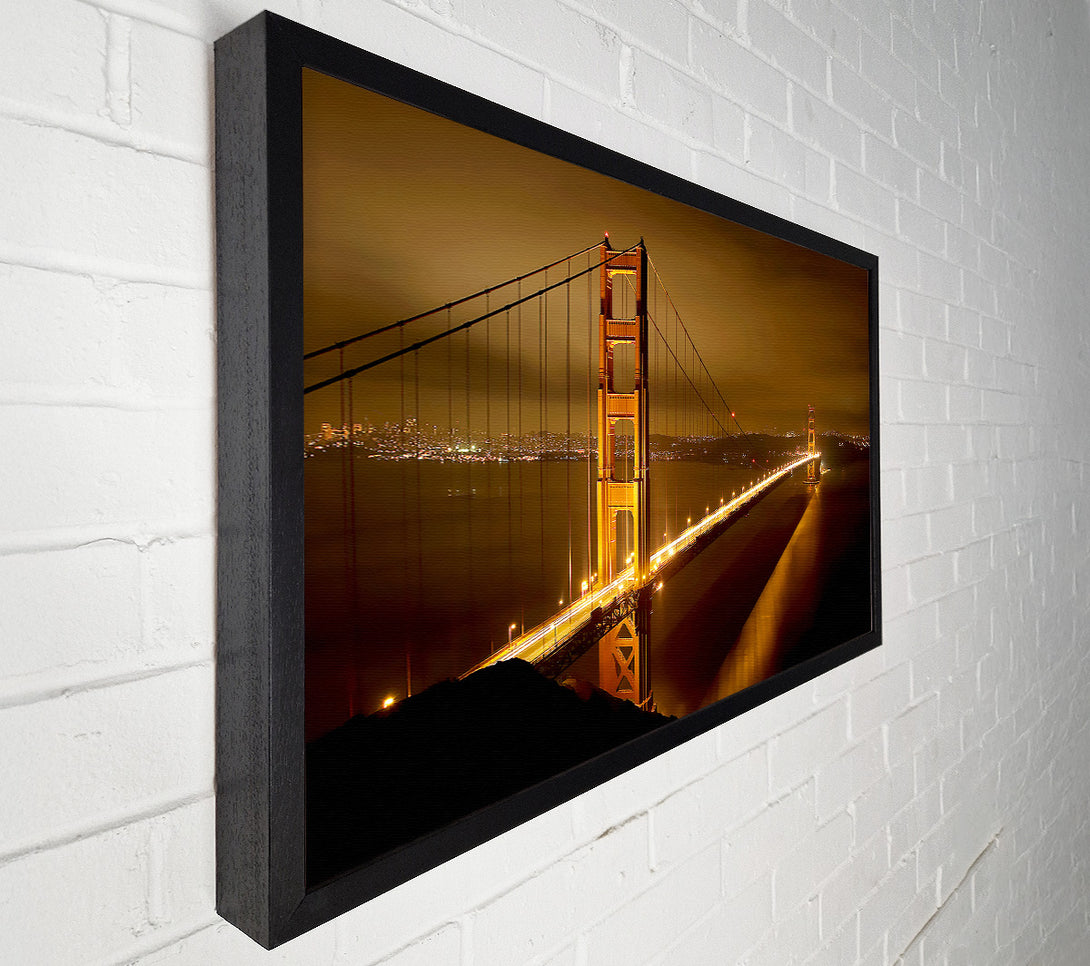  A Canvas Print of San Francisco Bridge Golden Mist Canvas Wall Art