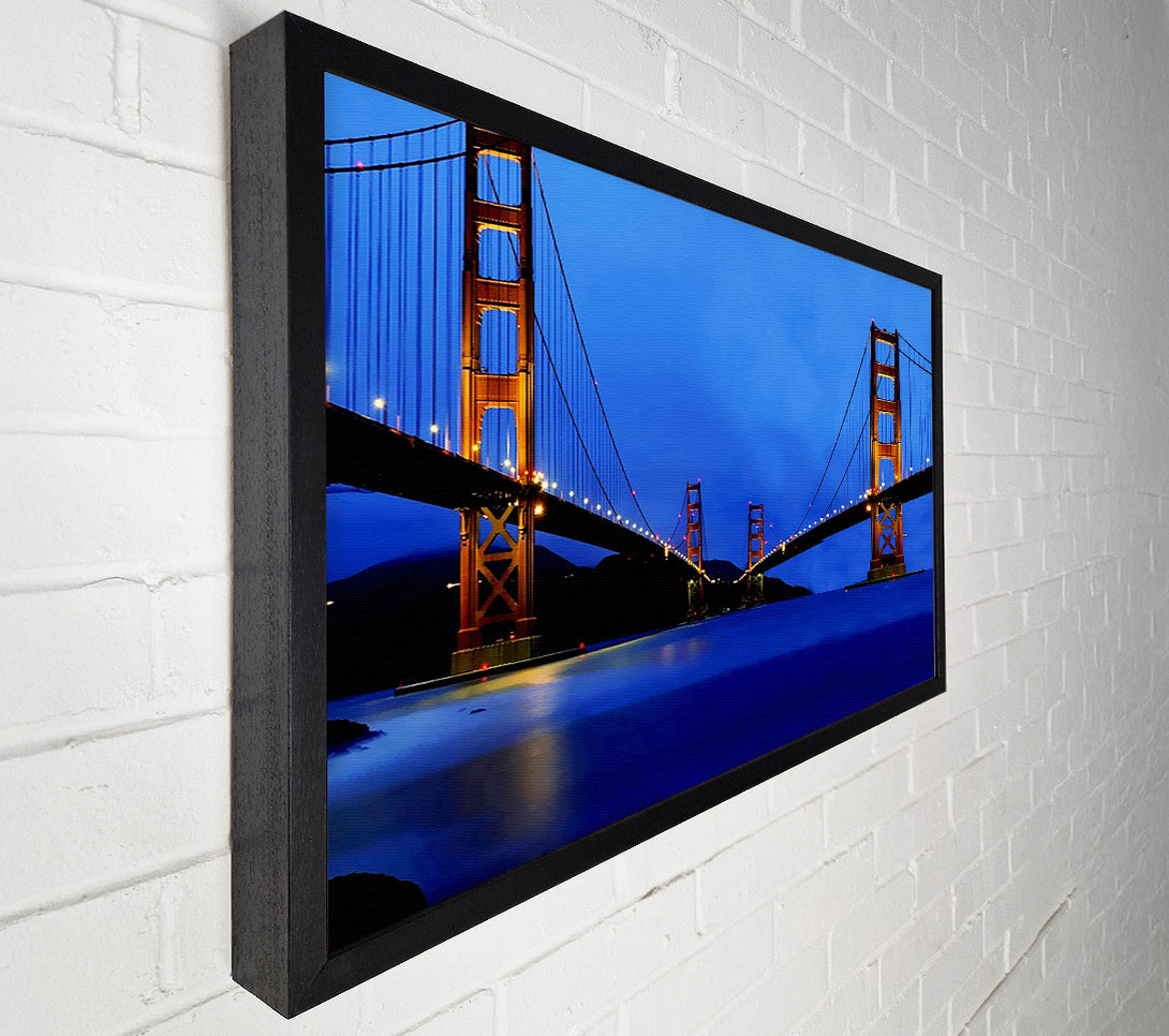  A Canvas Print of San Francisco Bridge Twins Blue Hue Canvas Print