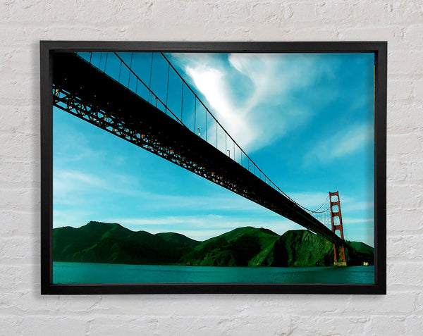 San Francisco Golden Gate Bridge Blue View Framed Print
