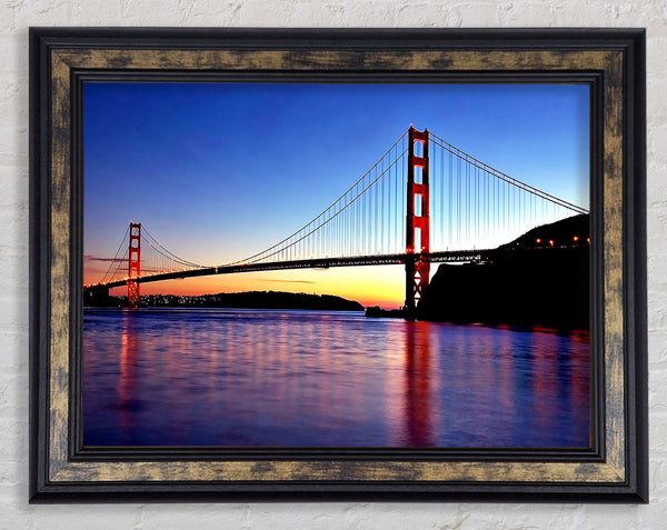 San Francisco Golden Gate Bridge Sunrise Framed Print
