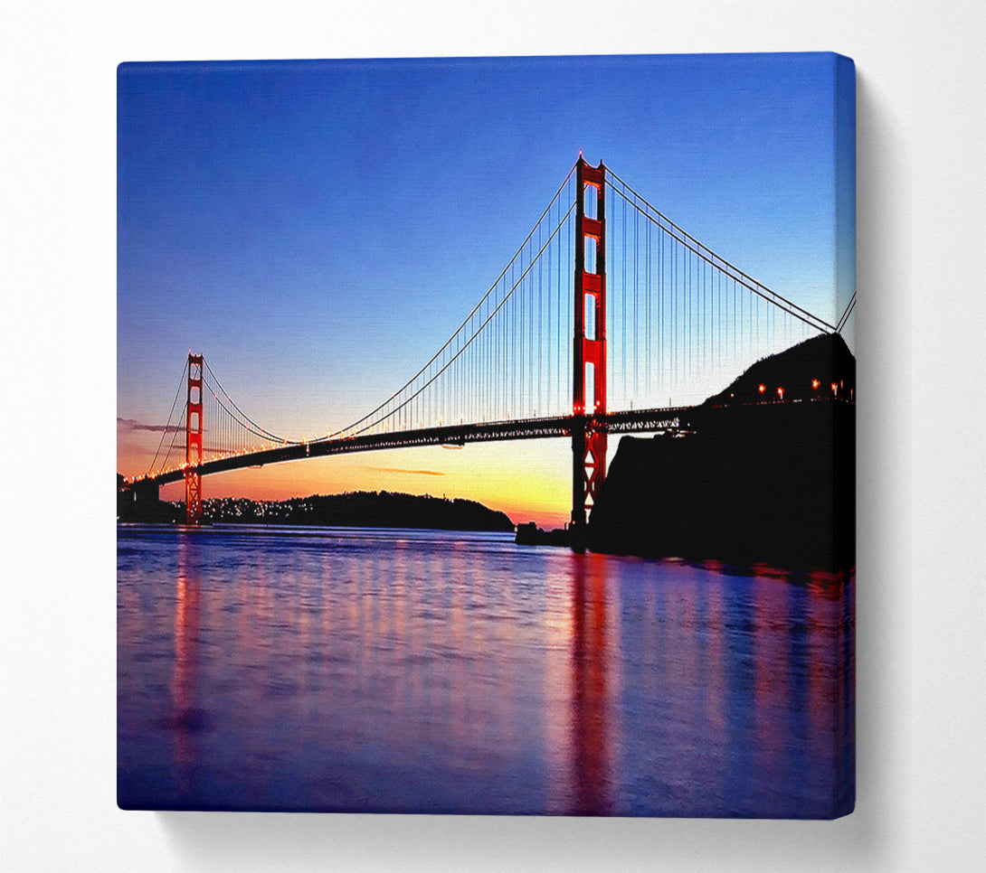  A Canvas Print of San Francisco Golden Gate Bridge Sunrise Canvas Wall Art
