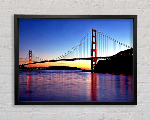 San Francisco Golden Gate Bridge Sunrise Framed Print