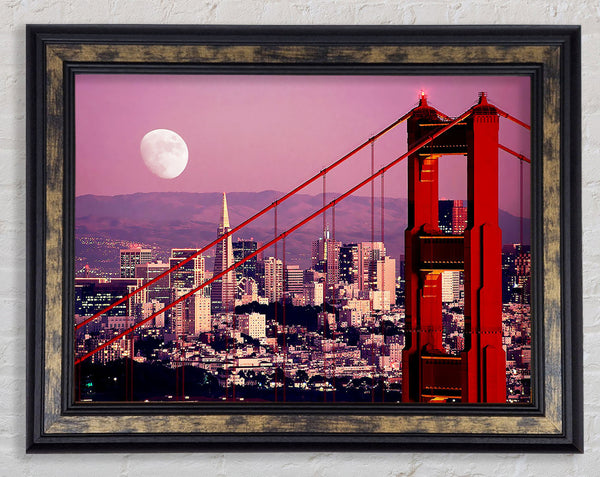 San Francisco Moonlit View Framed Print